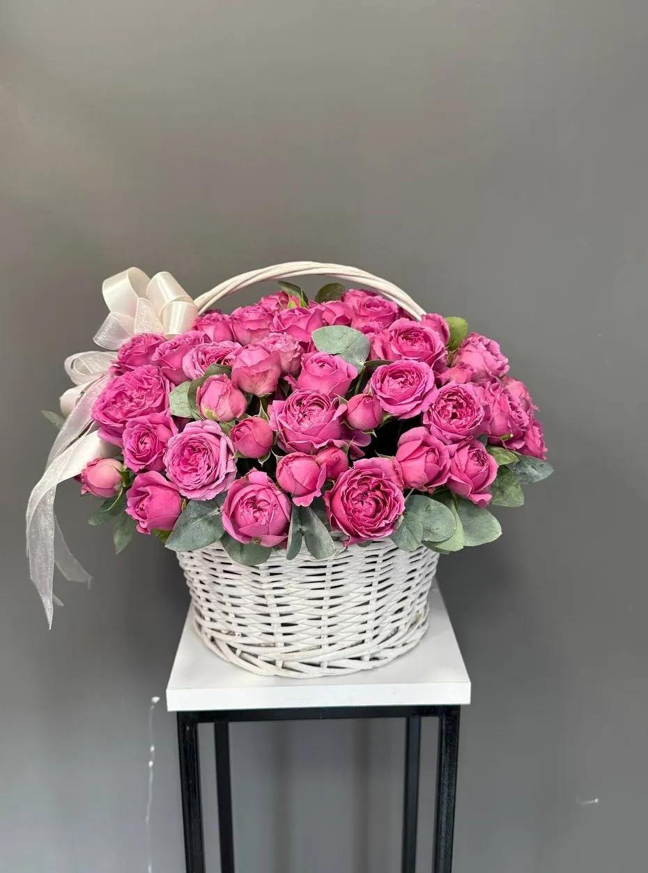 Peonies in a basket | ծաղիկներ, ծաղկեպսակներ, բույսեր - առաքում Երևան