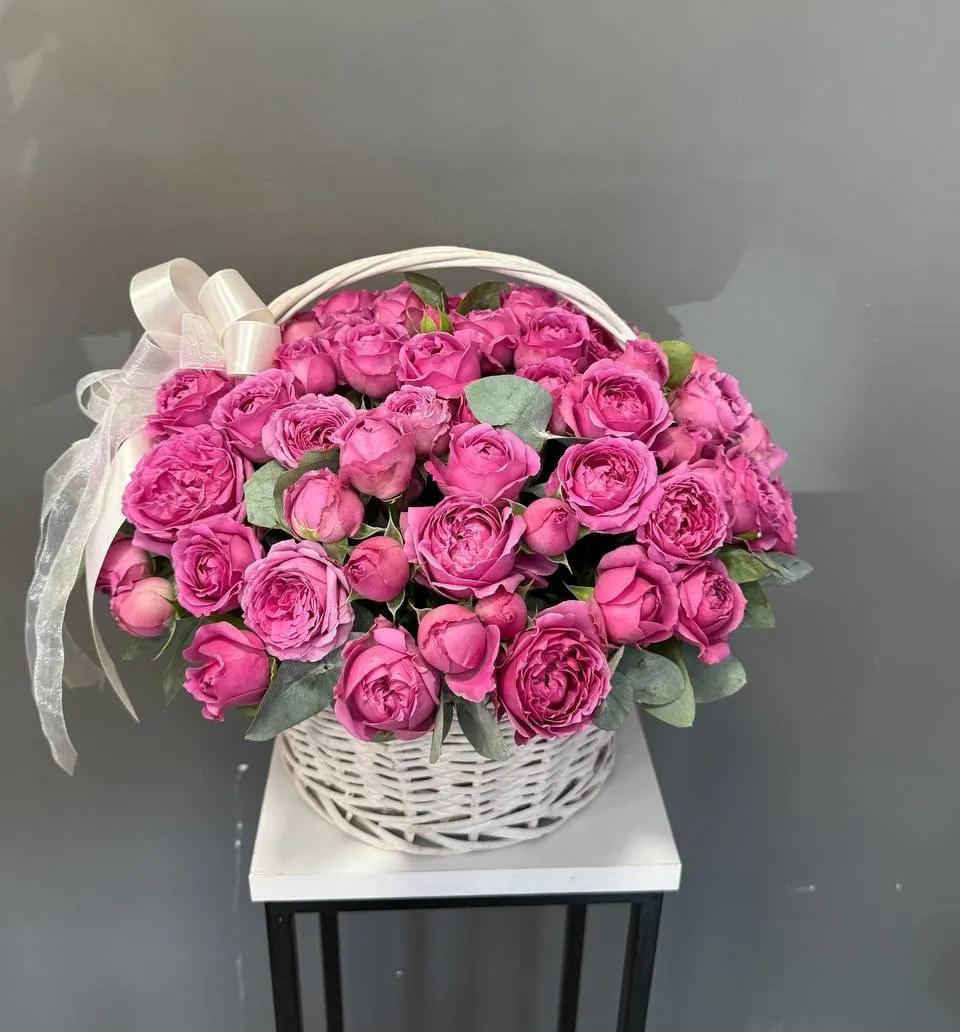Peonies in a basket | ծաղիկներ, ծաղկեպսակներ, բույսեր Երևան