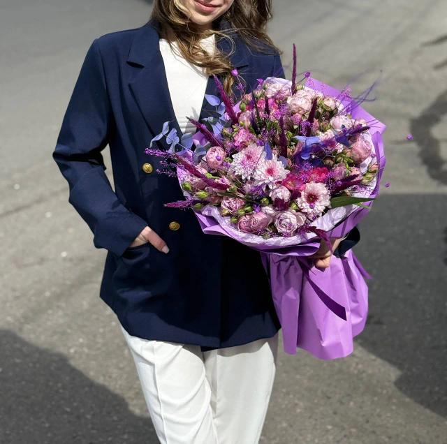Purple elegant bouquet | ծաղիկներ, ծաղկեպսակներ, բույսեր - առաքում Երևան Purple elegant bouquet | ծաղիկներ, ծաղկեպսակներ, բույսեր - առաքում Երևան